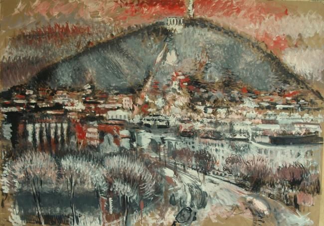 Peinture intitulée "Tbilisi" par Zakaria Pitskhelauri, Œuvre d'art originale