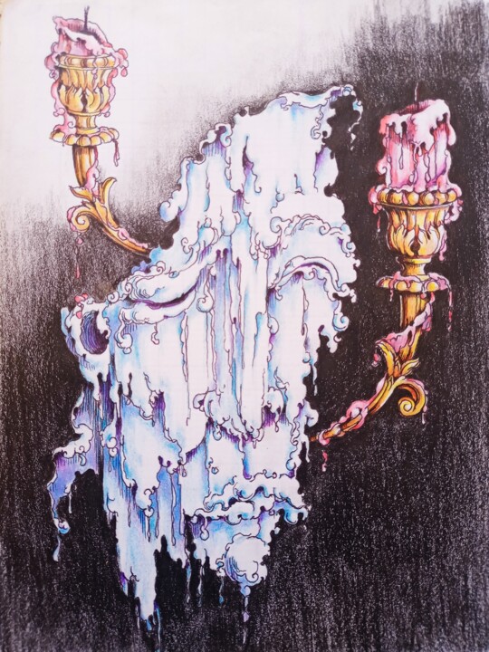 Dessin intitulée "melting" par Zakarie Ben, Œuvre d'art originale, Crayon