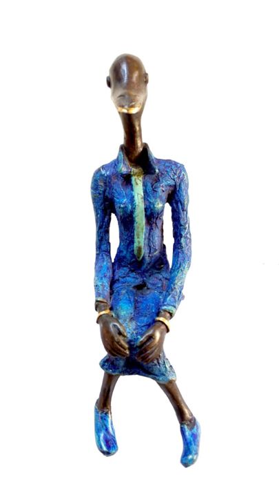 Sculpture intitulée "Lade Paga" par Zako, Œuvre d'art originale, Bronze