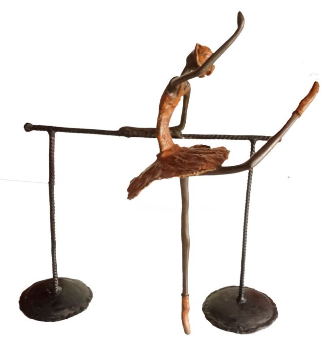 Skulptur mit dem Titel "Danseuse orange à l…" von Zako, Original-Kunstwerk, Bronze
