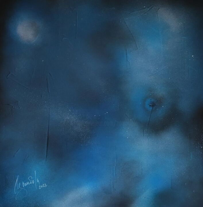 Pittura intitolato "La vie en bleu" da Antonio Zamariola, Opera d'arte originale, Acrilico