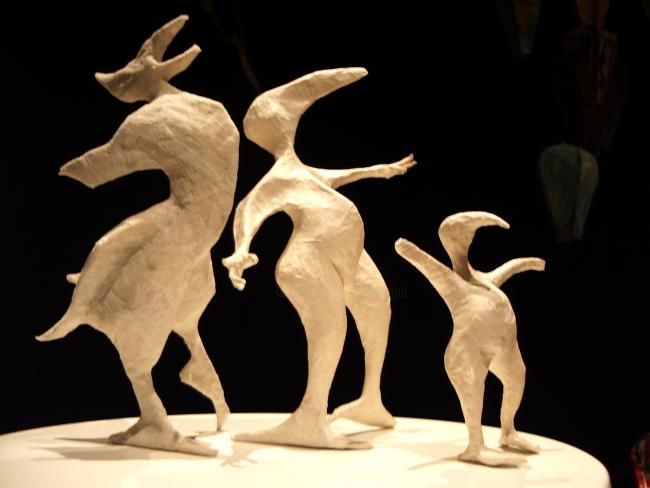 Installation intitulée "Famille des Pinguoi…" par Zampo, Œuvre d'art originale