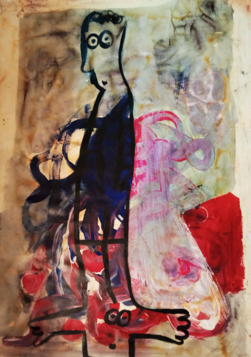 Painting titled "Zamudio 6" by Zamudio Totoy, Original Art, Acrylic Mounted on Stretcher frame