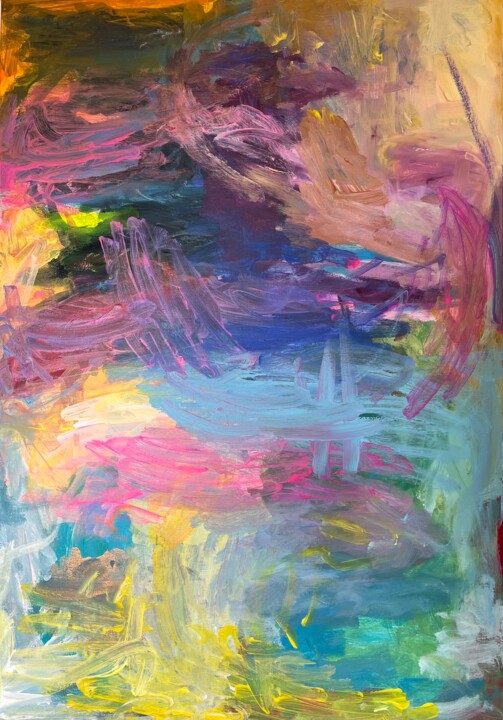 Pintura intitulada "Colorful Miracle" por Žanete Smodiča, Obras de arte originais, Acrílico