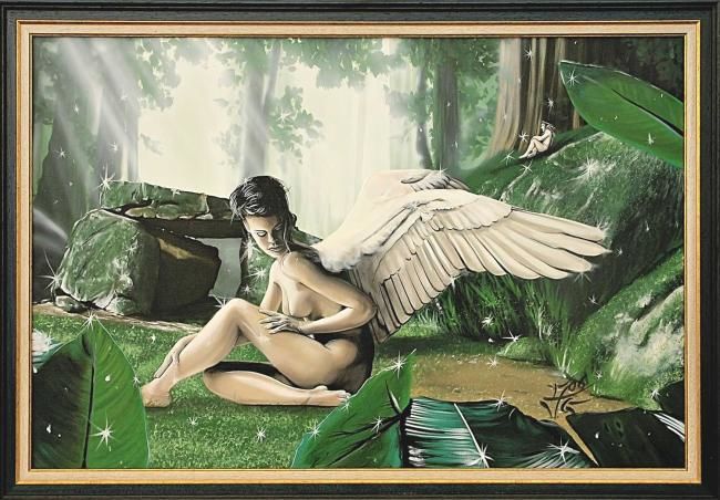Painting titled "Nue" by Georges Zannol, Original Artwork, Other