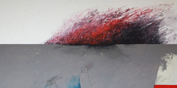 Painting titled "Inminente (díptico)" by Martin Zanollo, Original Art, Acrylic