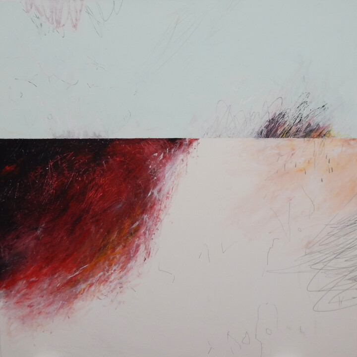 Painting titled "Horizonte cercano" by Martin Zanollo, Original Art, Acrylic