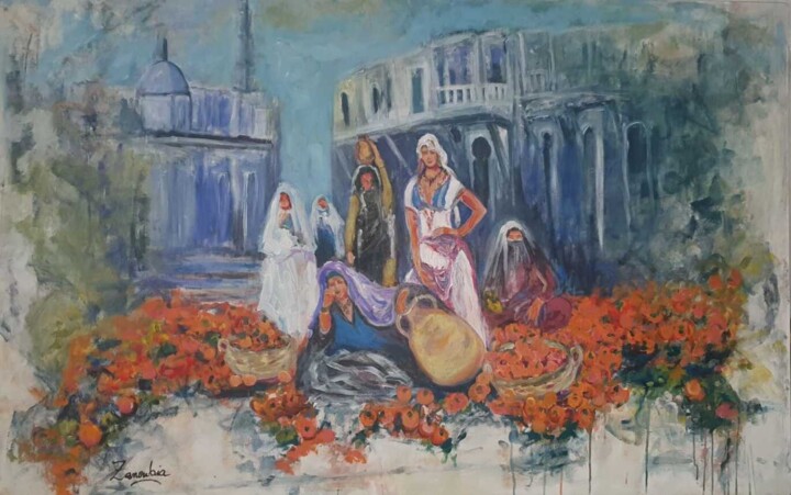 Peinture intitulée "D'après les orienta…" par Zanoubia, Œuvre d'art originale, Acrylique