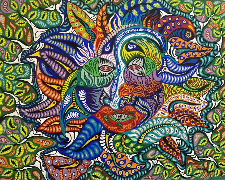 Peinture intitulée "Amazonia I / "Amazo…" par Zaplaflora, Œuvre d'art originale, Acrylique