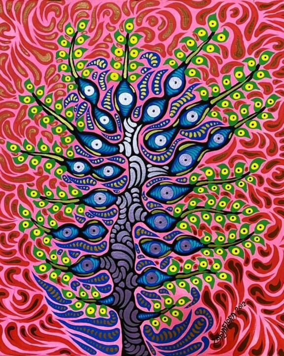 Pintura titulada "The Tree of Life I…" por Zaplaflora, Obra de arte original, Acrílico