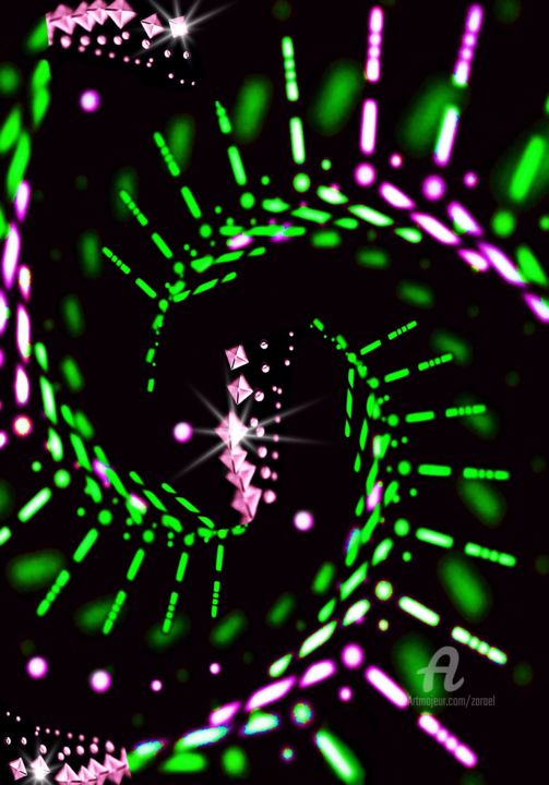 Arts numériques intitulée "Electric" par Zarael, Œuvre d'art originale, Peinture numérique