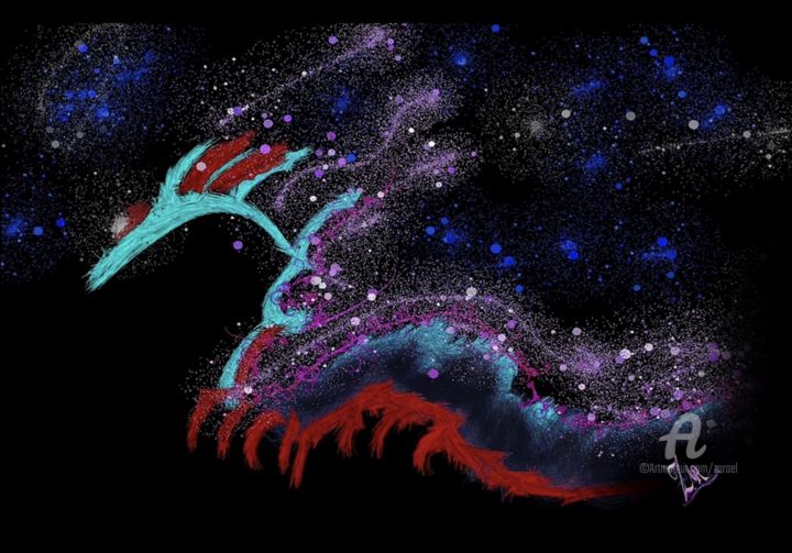 Arts numériques intitulée "Sky Beast" par Zarael, Œuvre d'art originale, Peinture numérique