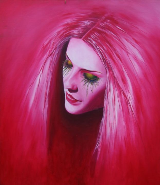 Malerei mit dem Titel "Pink mist" von Don Bass, Original-Kunstwerk