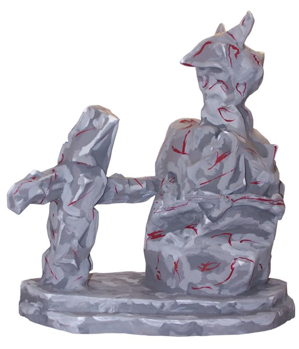 Sculptuur getiteld "Temptation" door Artur Zarczynski, Origineel Kunstwerk, Keramiek