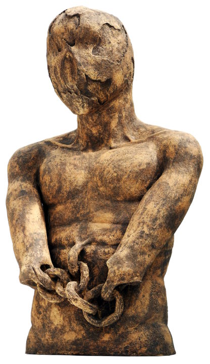 Sculpture titled "Cain's legacy V" by Artur Zarczynski, Original Artwork, Ceramics