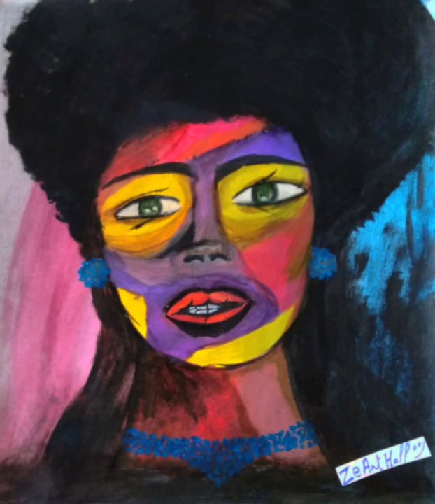 Malarstwo zatytułowany „Mama Africa” autorstwa Z Arthall, Oryginalna praca, Akryl