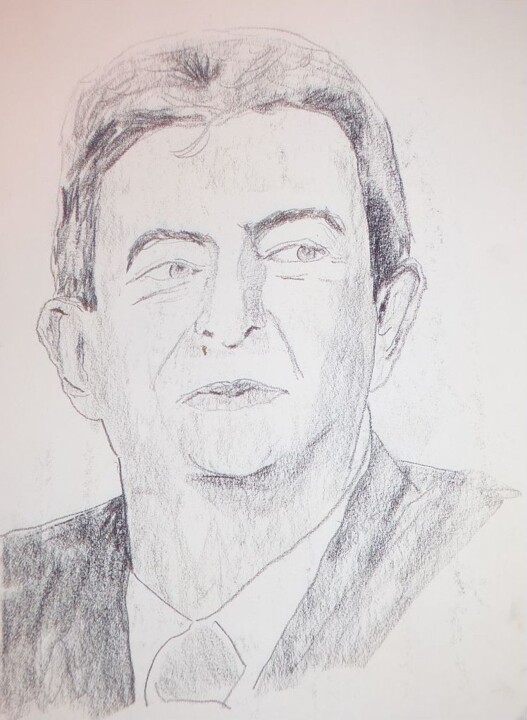 Drawing titled "Candidat à la Prési…" by Zarts Maudée Zarts, Original Artwork, Conté