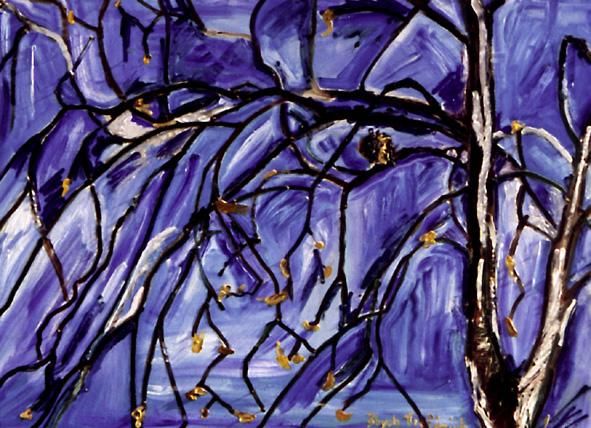 Painting titled "LINDEN TREE, oil on…" by Zbych Trofimiuk, Original Art,