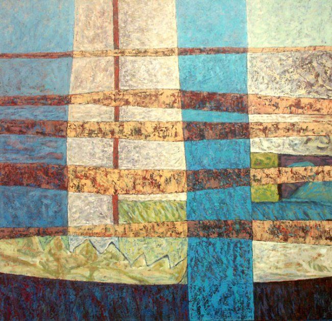 Malarstwo zatytułowany „Blue land” autorstwa Zbyszek Blekiewicz, Oryginalna praca