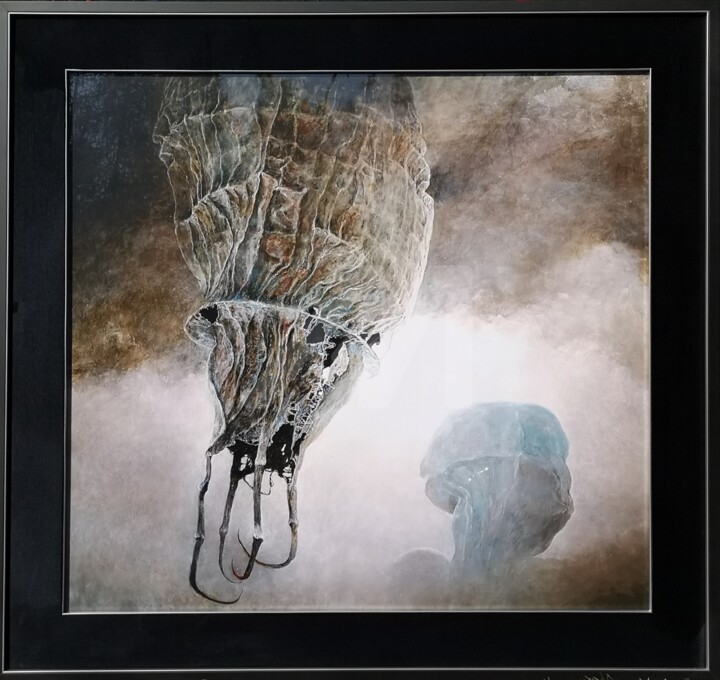 Painting titled "ZDZISLAW BEKSINSKI…" by Pods Inspirations -  Beksinski, Original Artwork, Airbrush