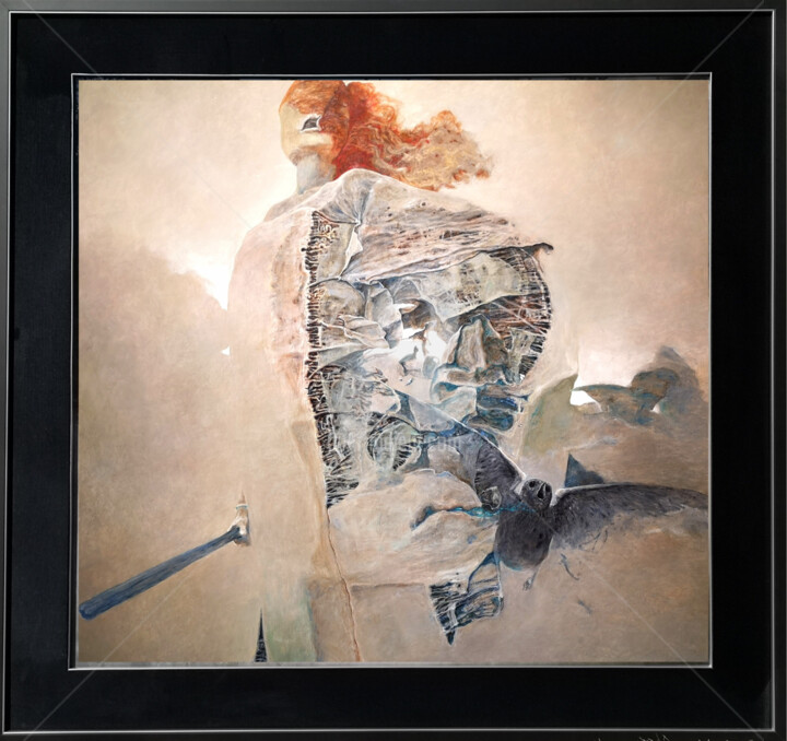 Pittura intitolato "M2 - Zdzislaw Beksi…" da Pods Inspirations -  Beksinski, Opera d'arte originale, Aerografo
