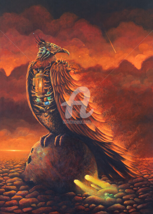 Painting titled "HOPE" by Pods Inspirations -  Beksinski, Original Artwork, Acrylic