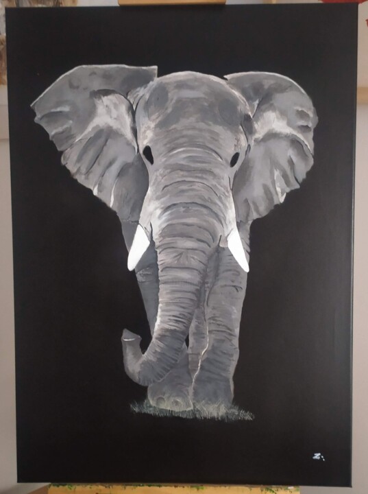 Peinture intitulée "Elephant" par Zeak31, Œuvre d'art originale, Acrylique