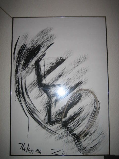 Malerei mit dem Titel "Frauengesicht Origi…" von Zebra, Original-Kunstwerk