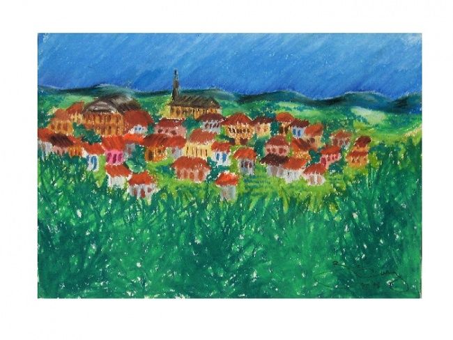 Peinture intitulée "CIDADE DE CALDAS." par Zé Cury, Œuvre d'art originale