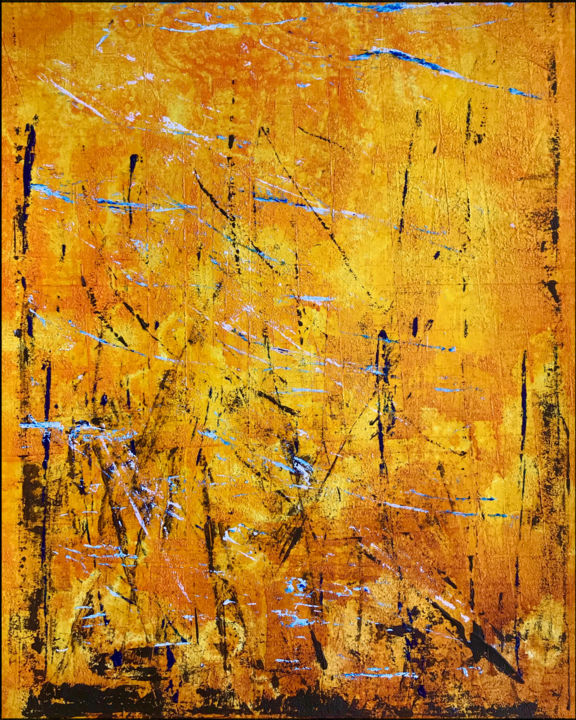 Malerei mit dem Titel "Yellow" von Zeke Nord, Original-Kunstwerk, Acryl