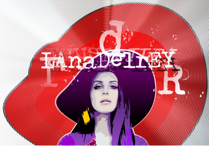 Arts numériques intitulée "Lana Del Rey" par Zelko Radic, Œuvre d'art originale, Photo montage