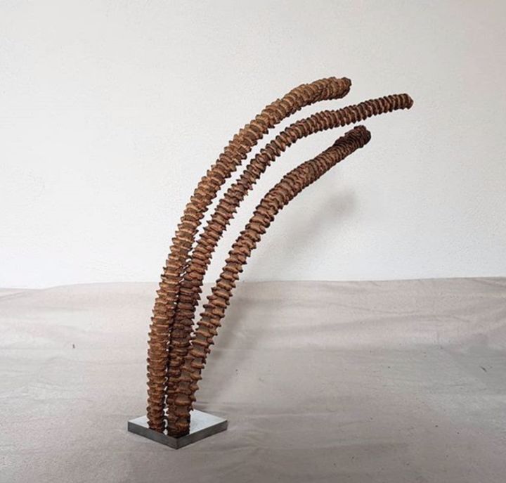 Sculpture intitulée "E.T" par Zenzivi Nora Yahiaoui, Œuvre d'art originale, Bois