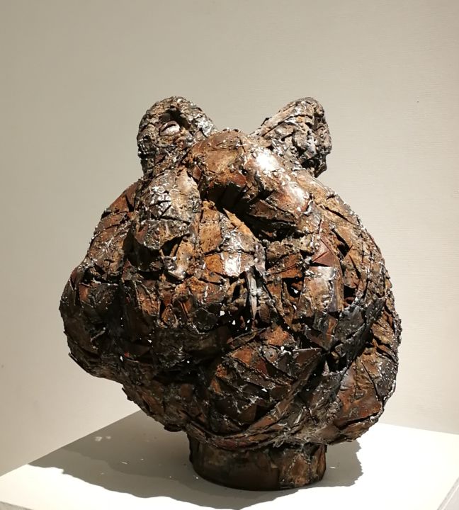 Sculpture intitulée "Pulp Striction" par Zerkco, Œuvre d'art originale, Métaux