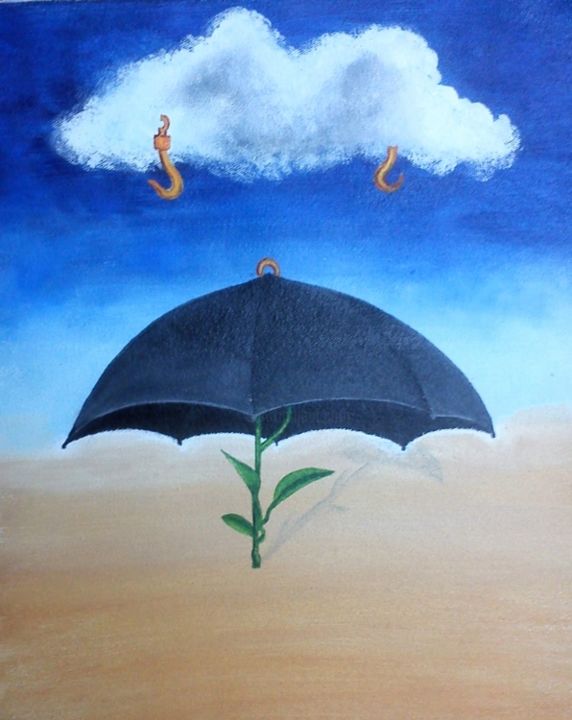 Peinture intitulée "cloud-series-1.jpg" par Zero Babu, Œuvre d'art originale