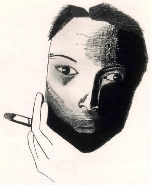 Dessin intitulée "Smoking till his gr…" par Zero Two, Œuvre d'art originale