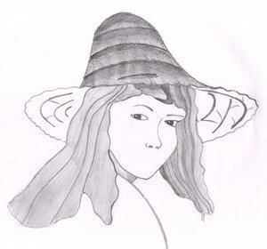 Drawing titled "Hat" by Zero Two, Original Artwork