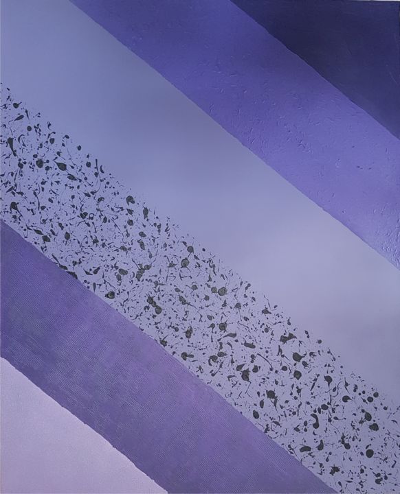 Картина под названием "Monochrome Violet" - Zeta, Подлинное произведение искусства, Акрил