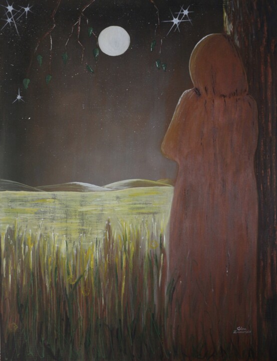 Peinture intitulée "Longing" par Galina Zimmatore, Œuvre d'art originale, Acrylique