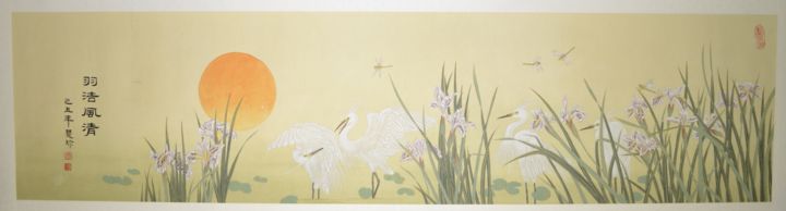Peinture intitulée "Clean feathers, cle…" par Huizhen Zhang Zhang Hui Zhen, Œuvre d'art originale, Pigments