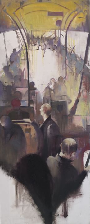 Schilderij,  43,3x17,7 in 