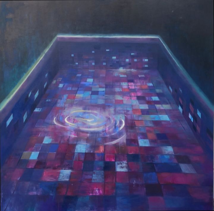 Peinture intitulée "Cadere in .........." par Weixuan Zhang, Œuvre d'art originale, Huile