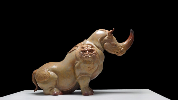 Sculpture titled "远方·英雄礼赞（Rhino Gener…" by Zhao Yongchang, Original Artwork, Bronze