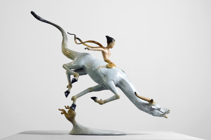 Skulptur mit dem Titel "小云中君(Ode to Gallant…" von Zhao Yongchang, Original-Kunstwerk, Bronze