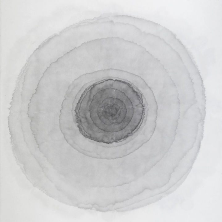 Peinture intitulée "Perspective2°" par Biru Zhao, Œuvre d'art originale, Encre Monté sur Châssis