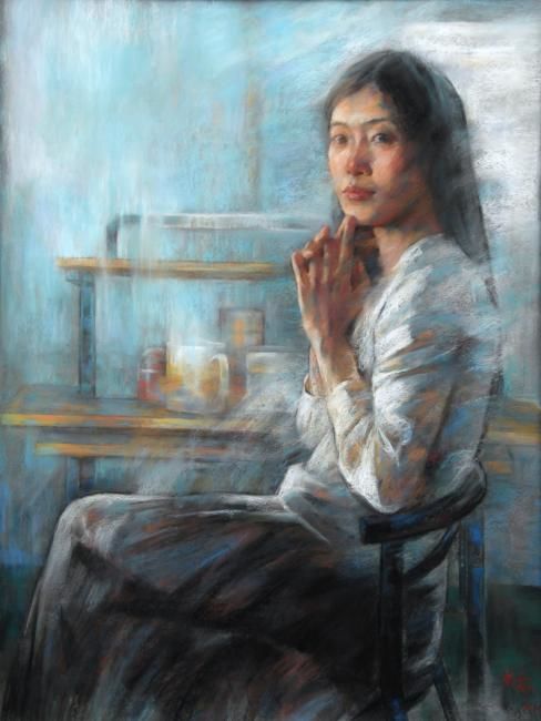 Malarstwo zatytułowany „Sounds of Silence,…” autorstwa Zhaoqian Xu, Oryginalna praca, Olej