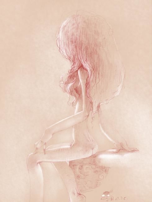 Digital Arts titled "Beautiful girl 2" by Zhiguo Li, Original Artwork