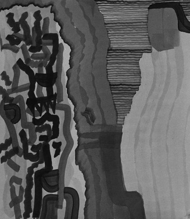 绘画 标题为“古人” 由朝乐门, 原创艺术品, 石墨