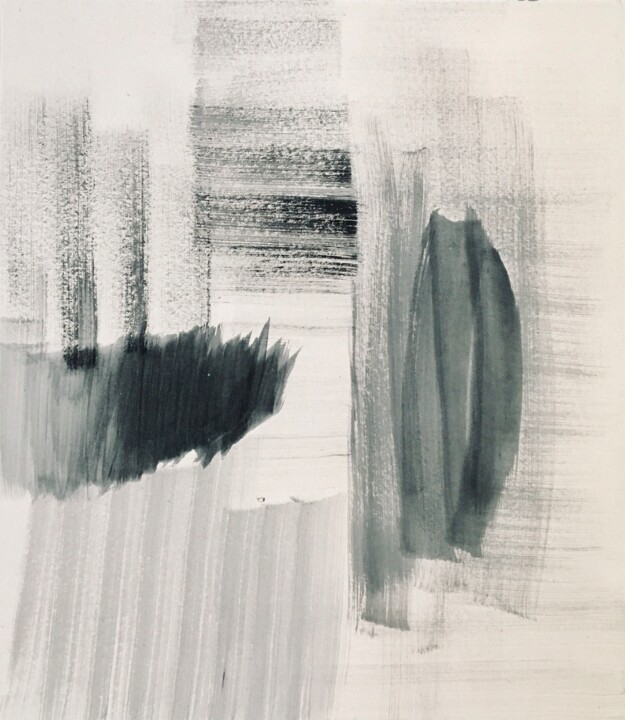 Painting titled "b8-9" by Zhao Le Men, Original Artwork, Graphite