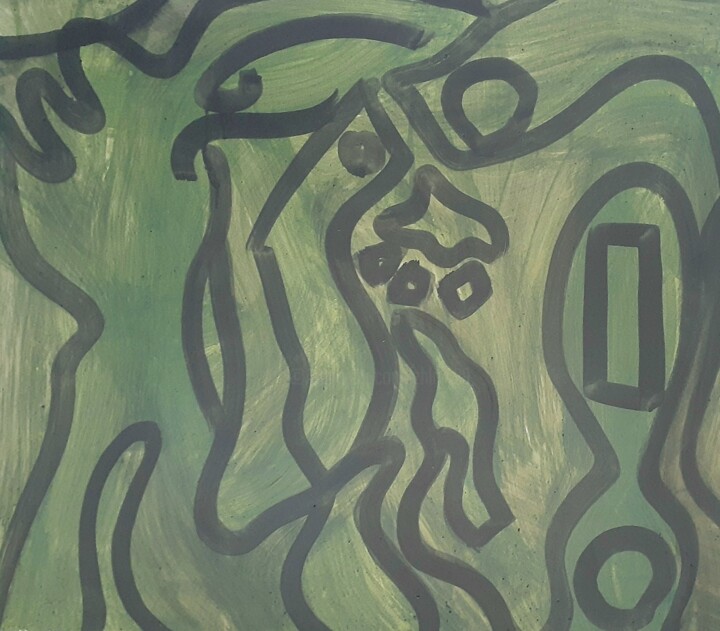 绘画 标题为“嚎叫” 由朝乐门, 原创艺术品, 墨