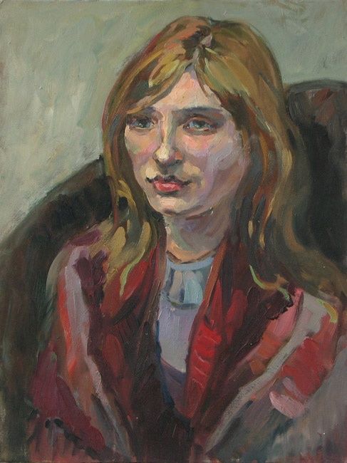 Painting titled "The sister" by Juliya Zhukova, Original Artwork, Oil
